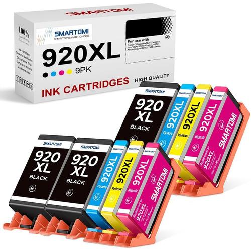 Multipack de 9 Cartouches d'encre compatibles avec Les modèles HP 920XL 920 XL pour imprimantes HP Officejet 6000 6500 6500A 7000 7500A