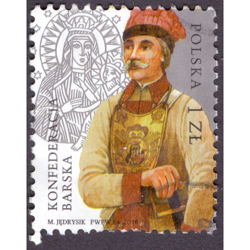 Timbre Konfederacja Barska.Polska.1 Zl.M.Jedrysik.