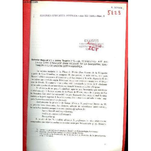 El Nummulites Aff.Biedai De Cabo Oriambre (San Vicente De La Barquera Santander) Y Su Situacion Estratigrafica - Extrait Breviora Geologica Asturica Ano Xii 1968 Num.2.