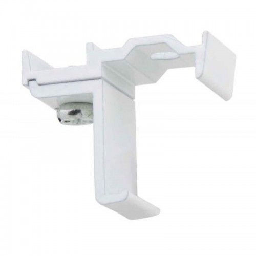 Support simple de tringle à rideau - aluminium - Duralac - Blanc Boulet