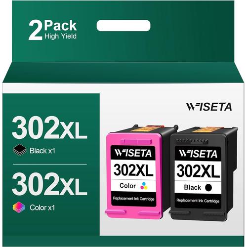 Lot de 302 Cartouches d'encre reconditionnées Noir et Couleur pour HP 302 XL 302XL pour HP Officejet 3831 3830 3832 3833 Envy 4525 4520 4527 Deskjet 1110 2130 2132 2134 363636 3630