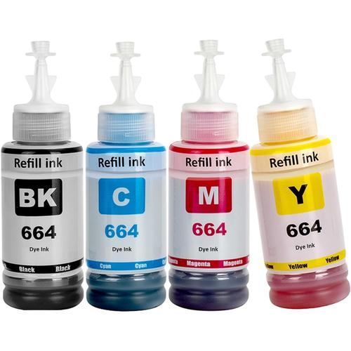 664 Encre Compatible avec Epson 664 Bouteille d'encre Multipack pour ET-2500 ET-2550 ET-2600 ET-2650 ET-3600 ET-4500 ET-4550 ET-14000 ET-15000 ET-16500 L100 L110 L200 L210 L350 L355 L365