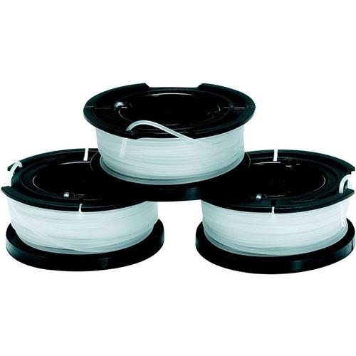 Lot de 3 Bobines de Rechange pour Coupe-Bordures - Bobine Reflex Plus à Déroulement Automatique - 3 x 10 m de Fil en Nylon Transparent et Résistant - Fil de 1,6 mm, A6485-XJ