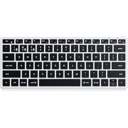 Clavier sans Fil Bluetooth Slim X1 - Touches Lumineuses Et Synchronisation Multi - Appareils - pour Macbook Pro/Air M2/M1, iPad Pro/Air M2/M1, Mac Mini M2, iMac M1 (Argent, Anglais US QWERTY)