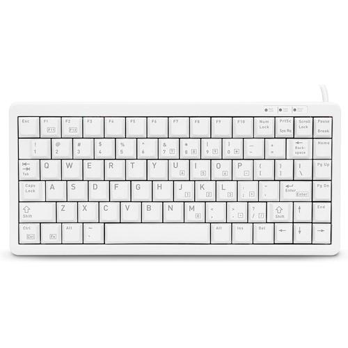 Compact-Keyboard G84-4100, Disposition américaine, Clavier QWERTY, Clavier Filaire, Design Compact, mécanique ML, Gris Clair