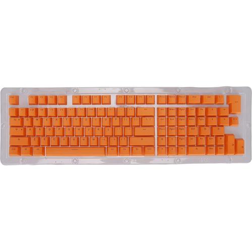 Touches de Clavier PBT, Ensemble de 114 Touches de Touches, Touches de Hauteur OEM, Touches Rétroéclairées D'ordinateur, Transmission de Lumière à Injection Bicolore, pour Clavier(Mini Orange)