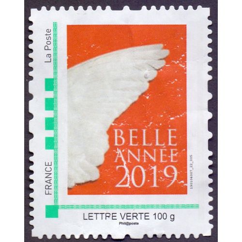 Timbre Belle Année 2019.Lettre Verte 100g