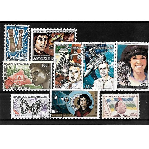 Centre Afrique-Lot De 9 Timbres Oblitérés-Très Bon Etat