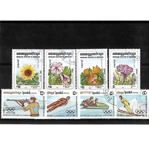 Kampuchea-Lot De 8 Timbres Oblitérés-Très Bon Etat