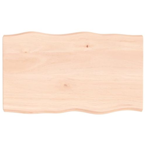 Vidaxl Dessus De Table Bois Massif Non Traité Bordure Assortie
