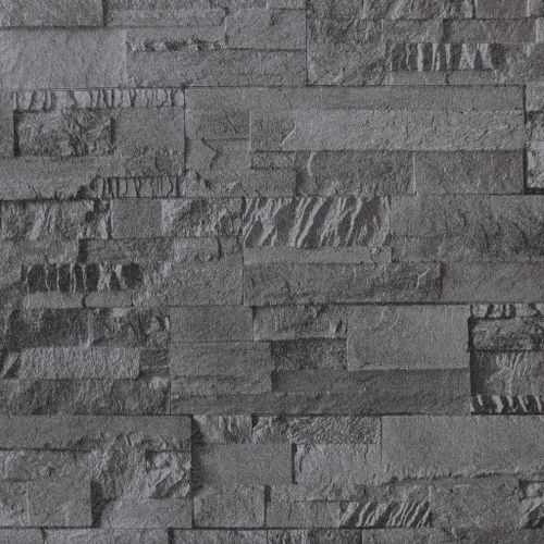 vidaXL Papier peint 3D aspect de pierre noir