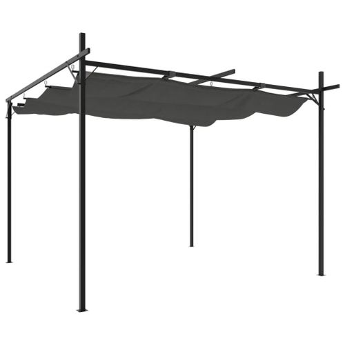 Vidaxl Pergola Avec Toit Rétractable Anthracite 295x292x230 Cm