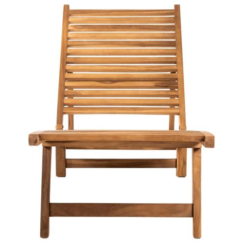 Vidaxl Chaise Longue Bois De Teck Solide