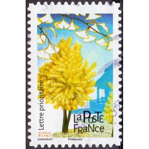 Timbre Arbre Aux Quarante Écus - Ginkgo Biloba