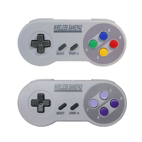 Manette Sans Fil 2.4 Ghz Compatible Pour (Snes) Super Nintendo Classic Mini Colore