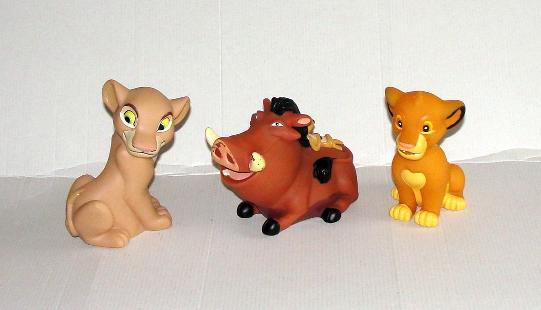 Le Roi Lion Lot 3 Figurines Pouet Jouet Timon Et Pumba + Simba + Nala Disney