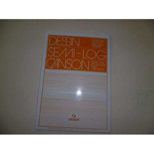 Bloc 25 Feuilles Papier Dessin Semi Log 90grs A4 Canson 2957-101