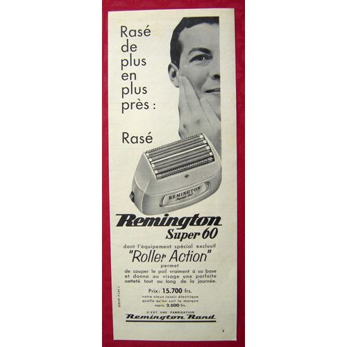 Publicité Papier De 1957 - Rasoir Remington Super 60