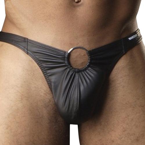 String S Slip Anneau Vinyle Homme Thong Man Underwear Simili Cuir Mann M013