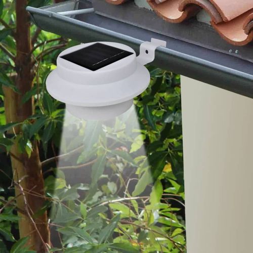 Vidaxl Lampes Solaire À Led D'extérieur Pour Clôture 12 Pcs Blanc