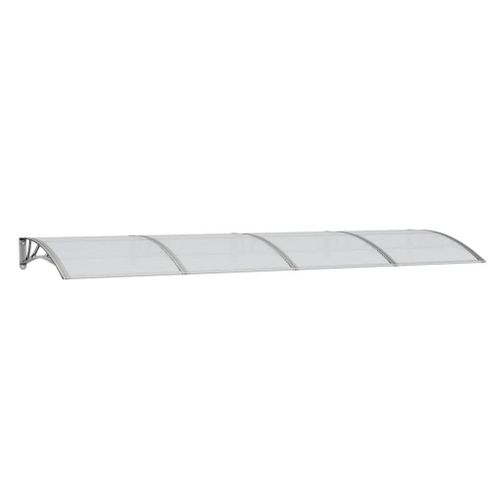 Auvent De Porte Gris 350x100 Cm Polycarbonate