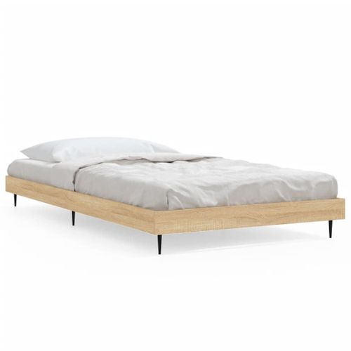 Vidaxl Cadre De Lit Chêne Sonoma 100x200 Cm Bois D'ingénierie