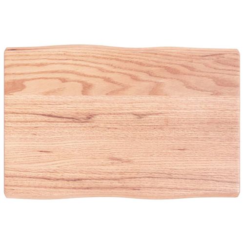 Vidaxl Dessus De Table Bois Massif Traité Bordure Assortie