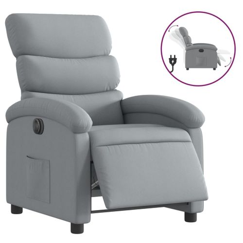 Vidaxl Fauteuil Inclinable Électrique Gris Clair Tissu