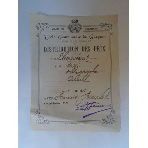 Distribution Des Prix (1914)