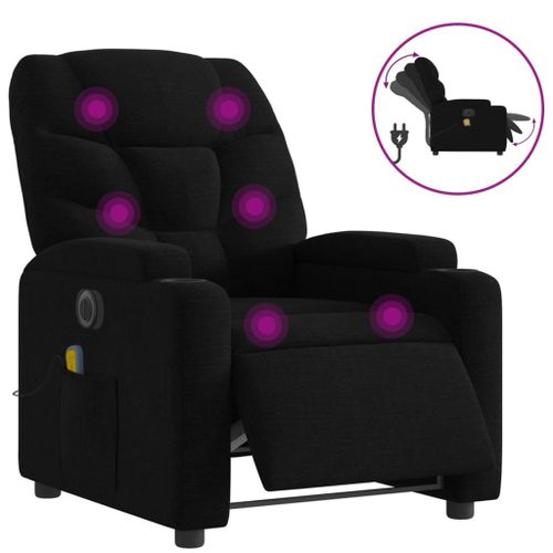 Vidaxl Fauteuil De Massage Inclinable Électrique Noir Tissu