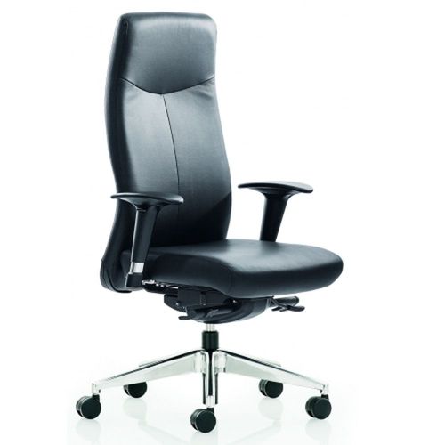 Siège De Bureau / Fauteuil De Direction Rovo Xl, Cuir Véritable Noir