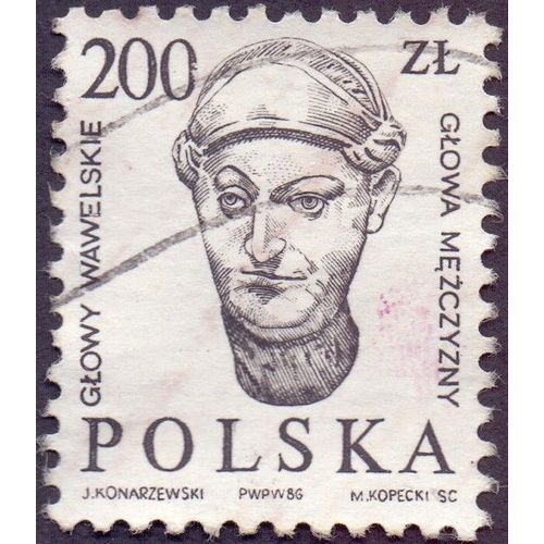 Timbre Glowy Wawelskie.Glowa Mezczyzny.Polska.200zl