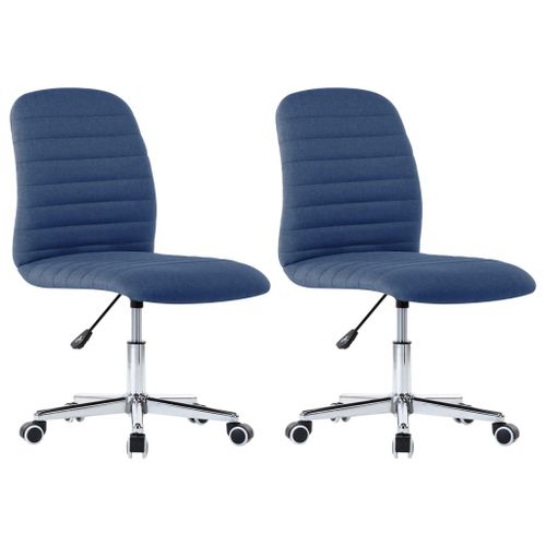 Chaises De Salle À Manger 2 Pcs Bleu Tissu - Vidaxl