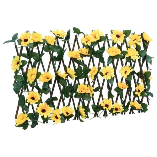 vidaXL Treillis de lierre artificiel extensible 5 pcs jaune 180x20 cm
