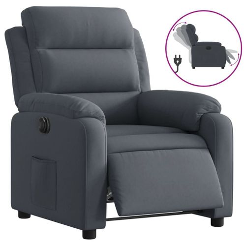 Vidaxl Fauteuil Inclinable Électrique Gris Foncé Velours