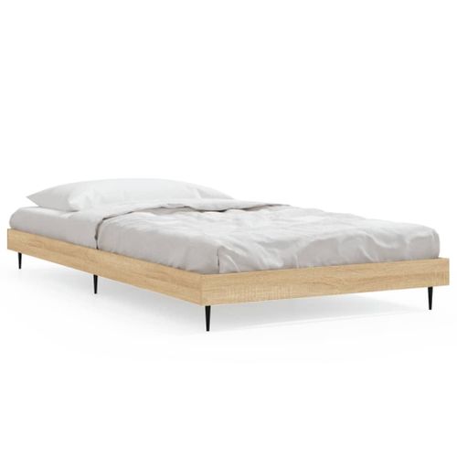 Vidaxl Cadre De Lit Chêne Sonoma 90x190 Cm Bois D'ingénierie
