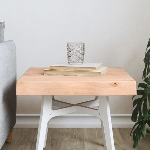 Vidaxl Dessus De Table Bois Massif Non Traité Bordure Assortie