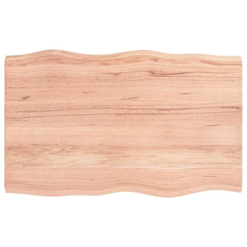 Vidaxl Dessus De Table Bois Massif Traité Bordure Assortie