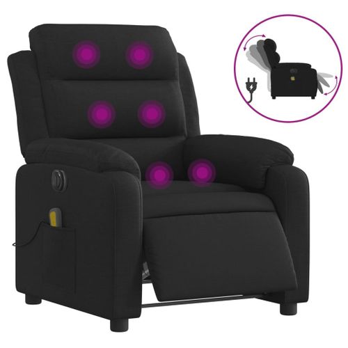 Vidaxl Fauteuil De Massage Inclinable Électrique Noir Tissu