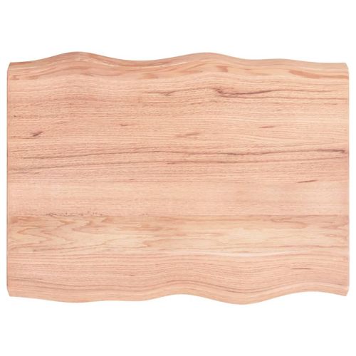 Vidaxl Dessus De Table Bois Massif Traité Bordure Assortie
