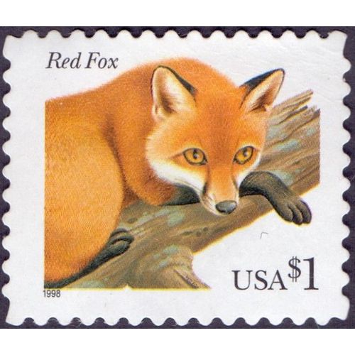 Timbre Red Fox Usa $1