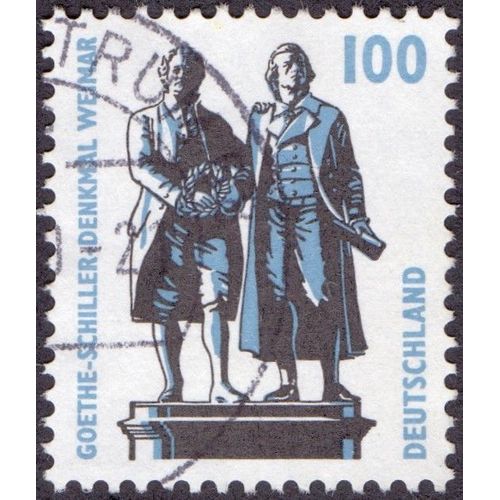 Timbre Goethe Schiller Denkmal Weimar Deutschland 100