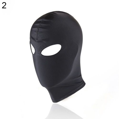 Cagoule 2 Trous Femme Noire Sexe Fetish Bondage Vidéo Masque Bdsm Sexy Sex