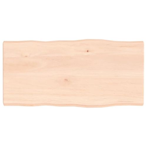 Vidaxl Dessus De Table Bois Massif Non Traité Bordure Assortie