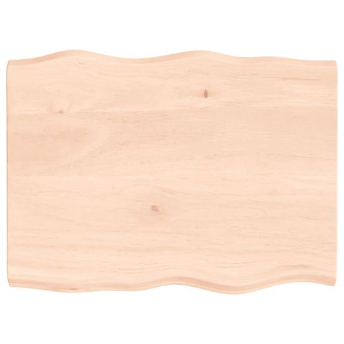 Vidaxl Dessus De Table Bois Massif Non Traité Bordure Assortie