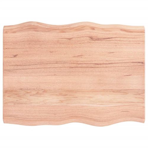 Vidaxl Dessus De Table Bois Massif Traité Bordure Assortie