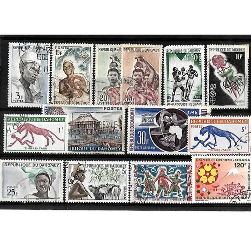 Dahomey-Lot De 14 Timbres Oblitérés-Très Bon Etat