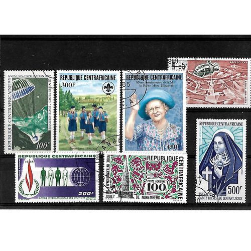 Centre Afrique-Lot De 7 Timbres Oblitérés-Très Bon Etat