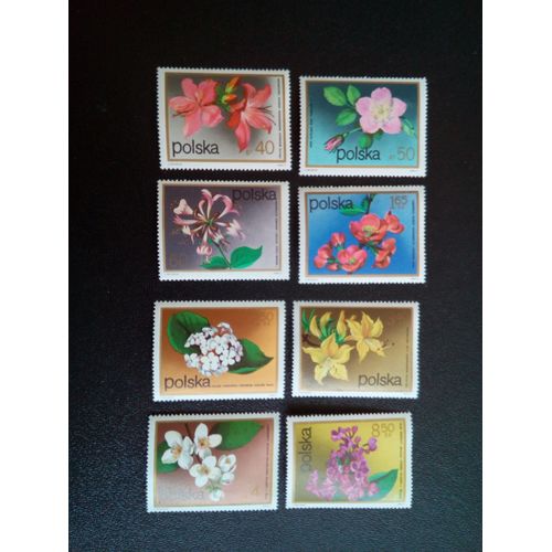 Timbre Pologne Yt 2058 A 2065 Séries: Fleurs D'arbustes 1972 ( 20404 )