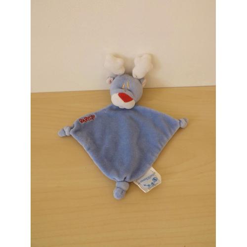 Doudou Cerf Élan Bleu Rouge Babygro